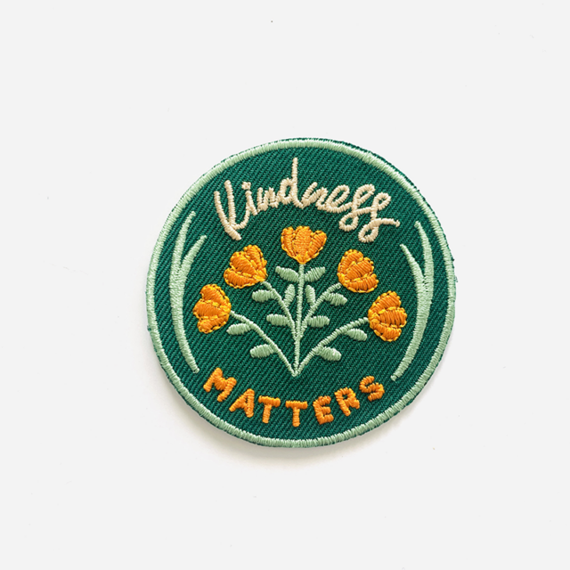 Patch thermocollant Kindness Matters deep green